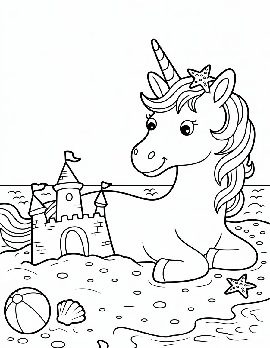 Summer Beach Unicorn